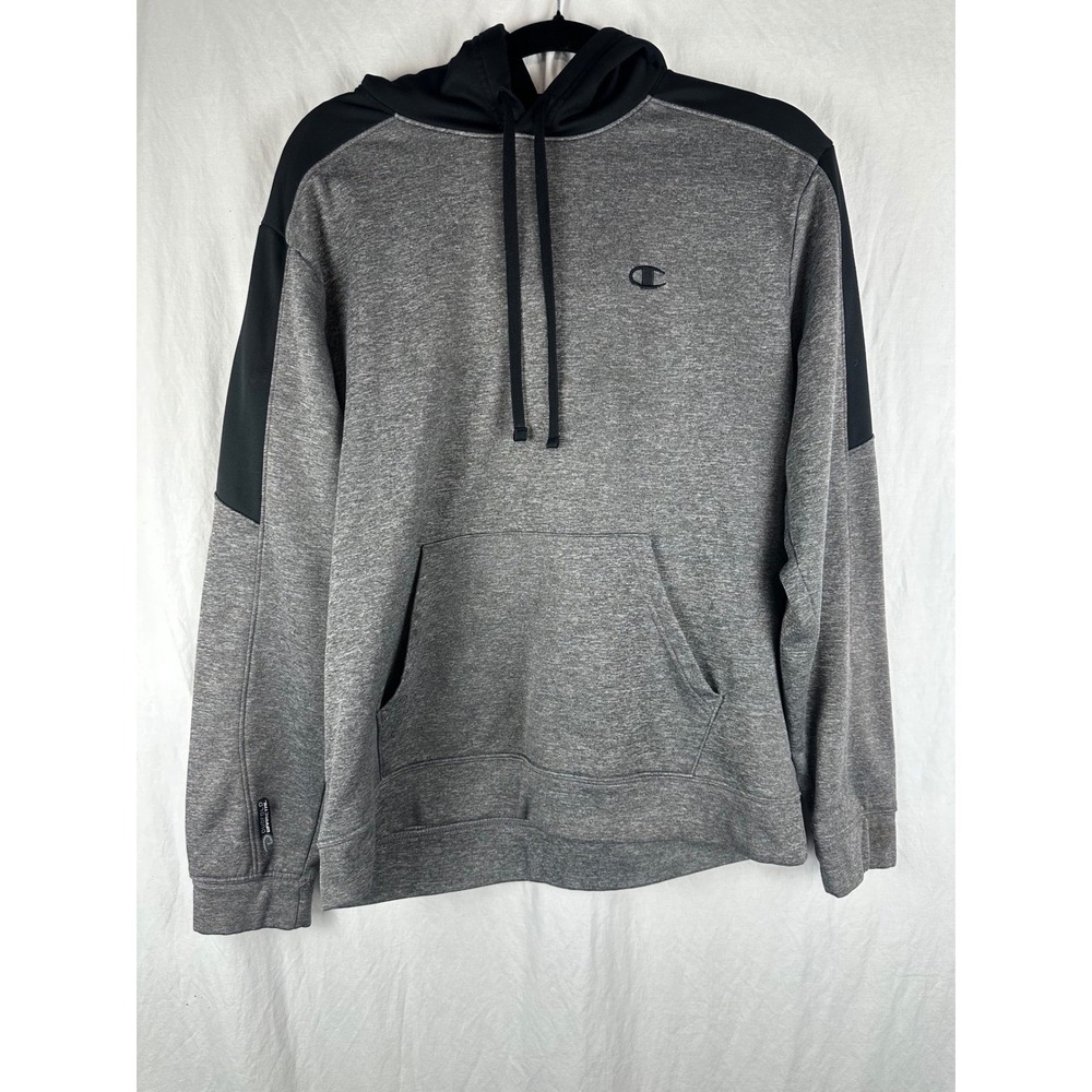 Champion Powertrain Gray Hoodie‎ Sweatshirt Duofold WarmCtrl Men's Size medium